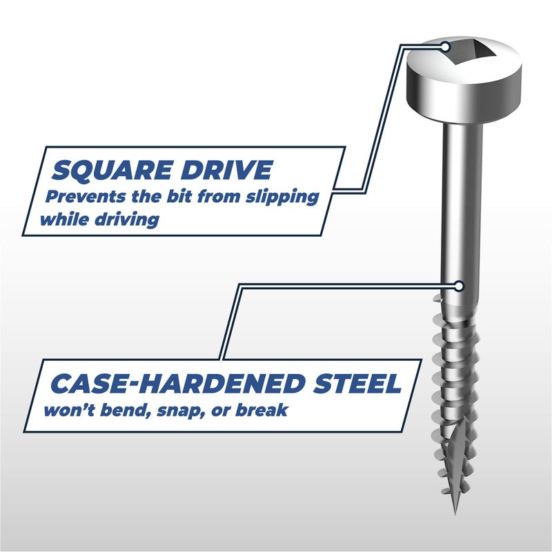 Kreg SPS-F1-500 Zinc Pocket Screws, 1-Inch, #6 Fine Thread, Pan Head (500 Count) - Image 5